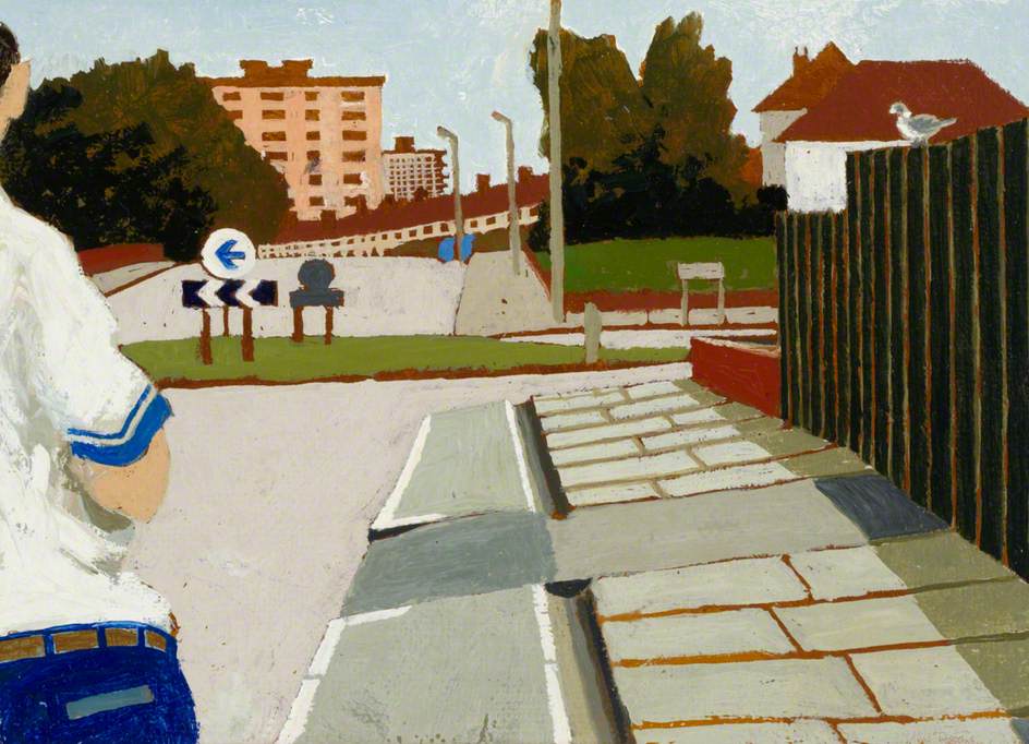 Chaplin, Stephen, b.1934; A Ramsden Estate Bus Stop